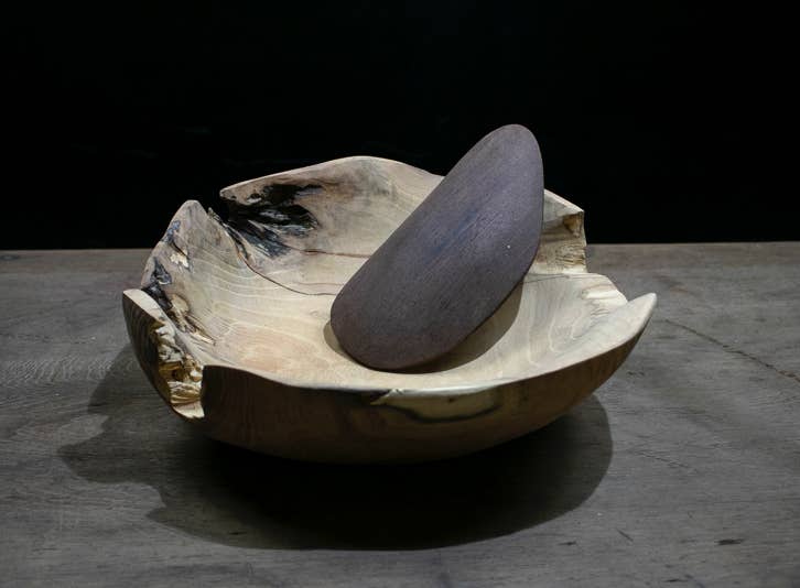 Scultura in legno riciclato.